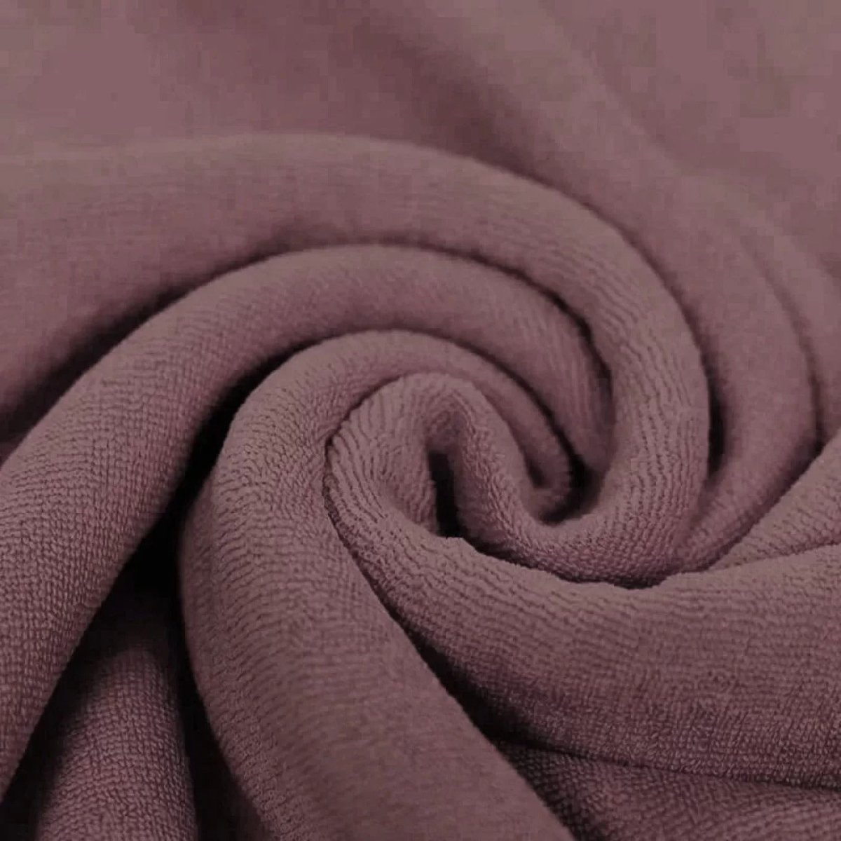 Frotteestoff Stretch Altmauve - Würfel & Mütze