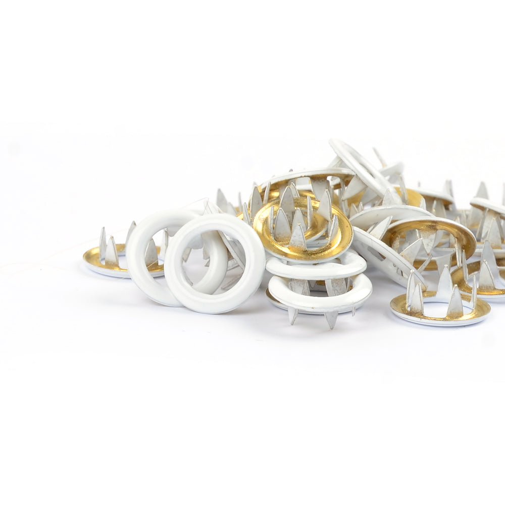 Jersey Druckknöpfe "Weiss" (10 Stk.) - Würfel & Mütze