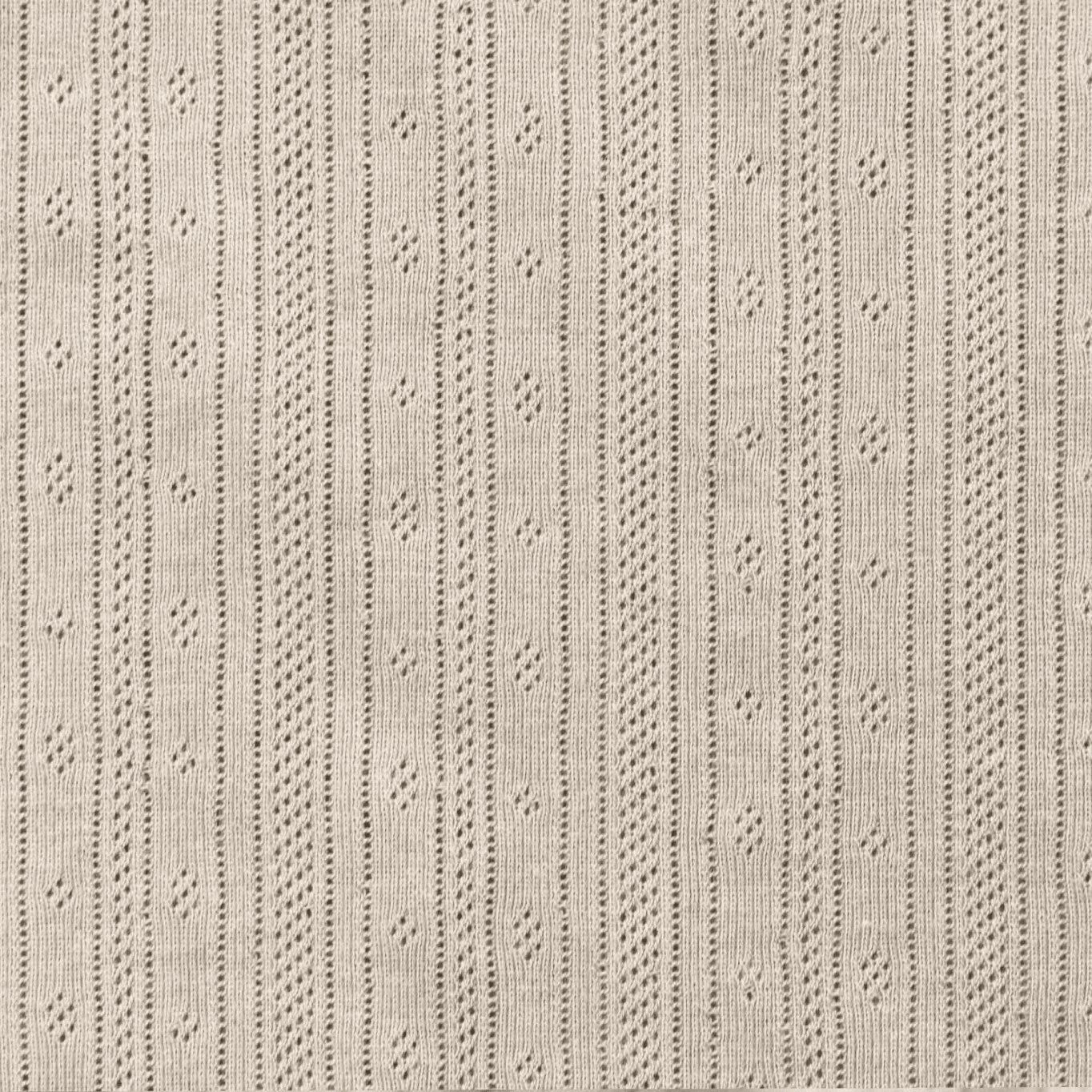 Pointoille Feinstrickjersey Hellbeige - Würfel & Mütze