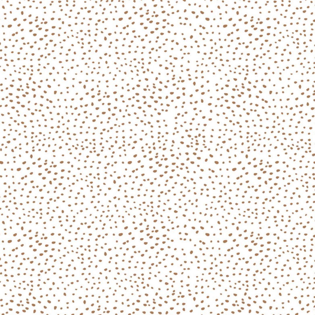 Tygdrömmar Bio Jersey "Dots" Sandstorm - Würfel & Mütze