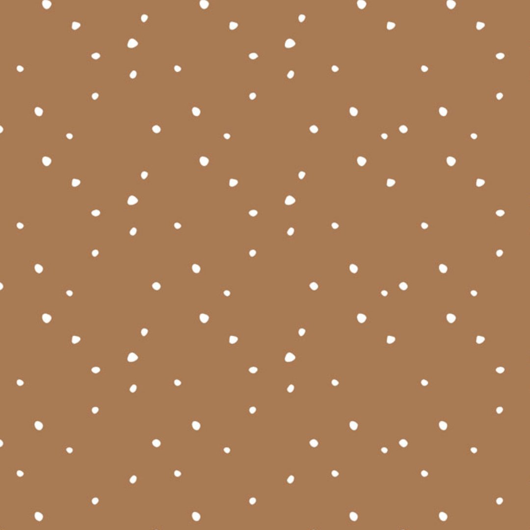 Tygdrömmar Bio Jersey "Mini Spots" Sandstorm - Würfel & Mütze