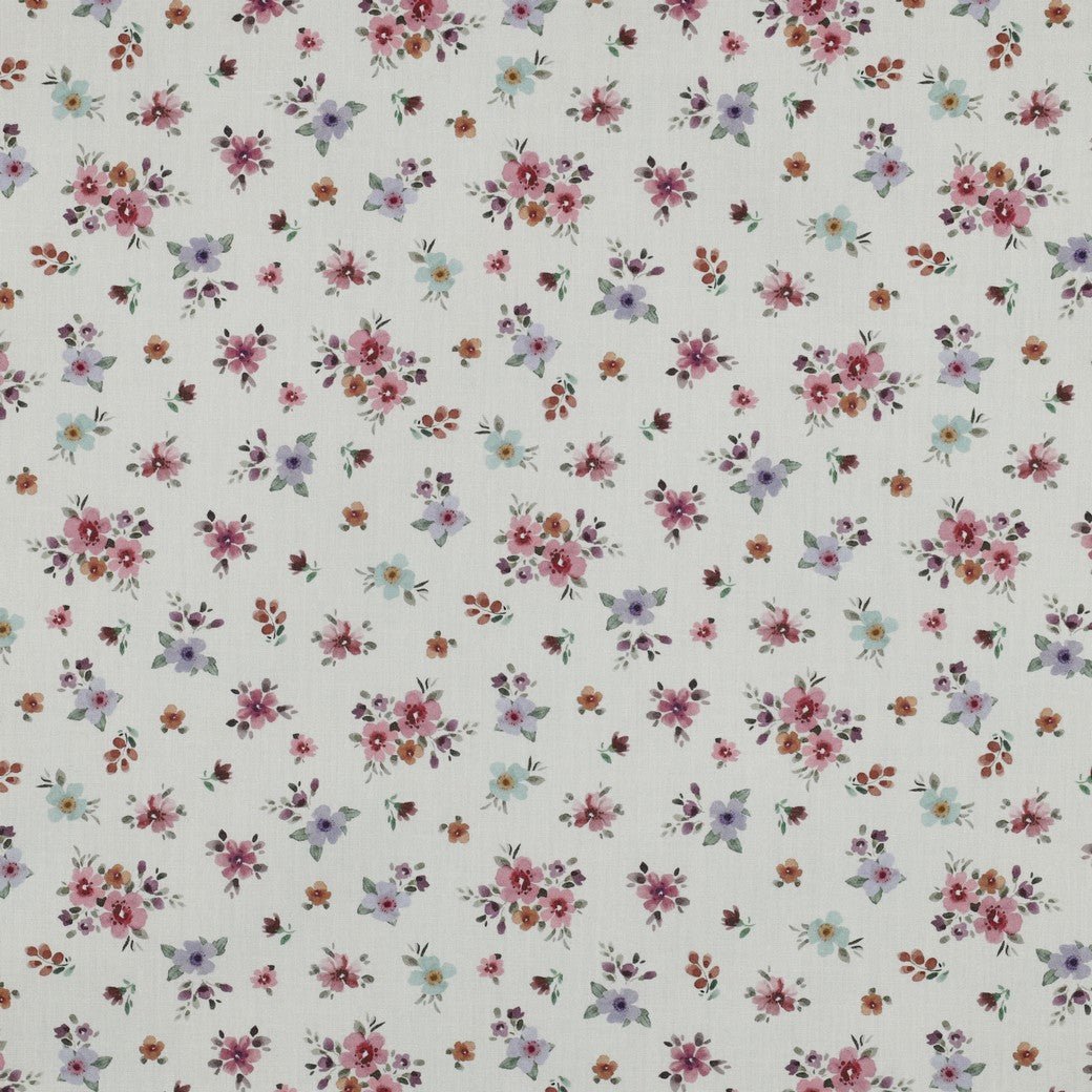 Popeline - Mini Flowers White - Würfel & Mütze