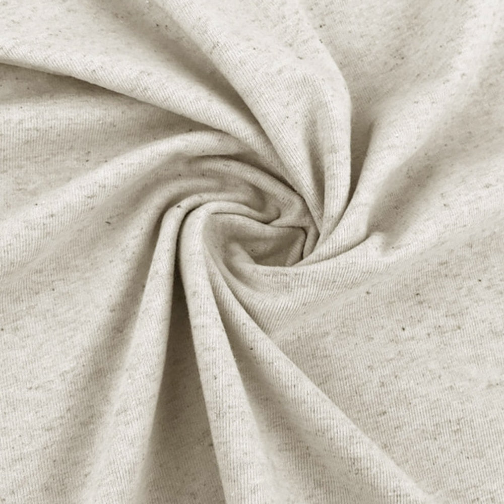 Baumwoll-Leinen Jersey Natur - Würfel & Mütze