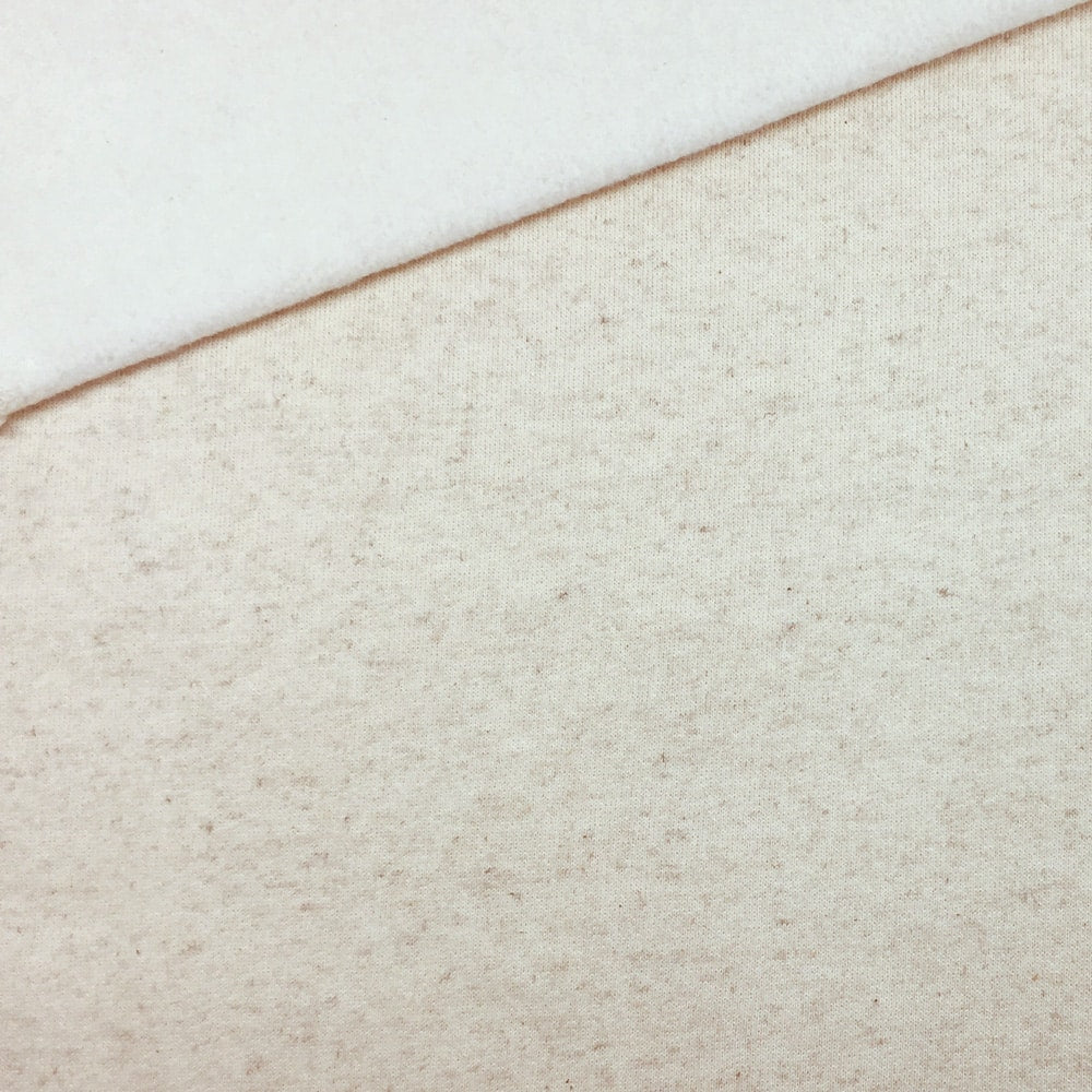 Baumwoll-Leinen Sweat Natur - Würfel & Mütze