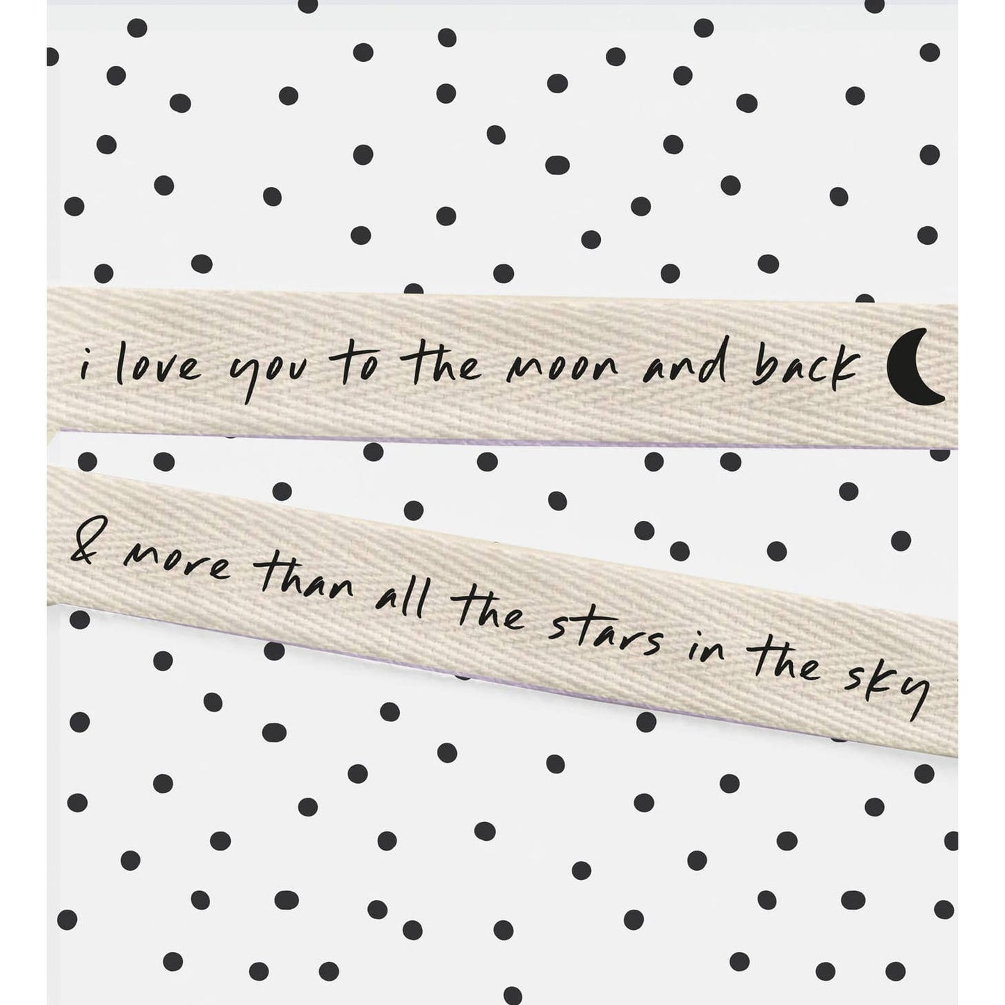 Baumwolle-Band - To The Moon And Back - Würfel & Mütze