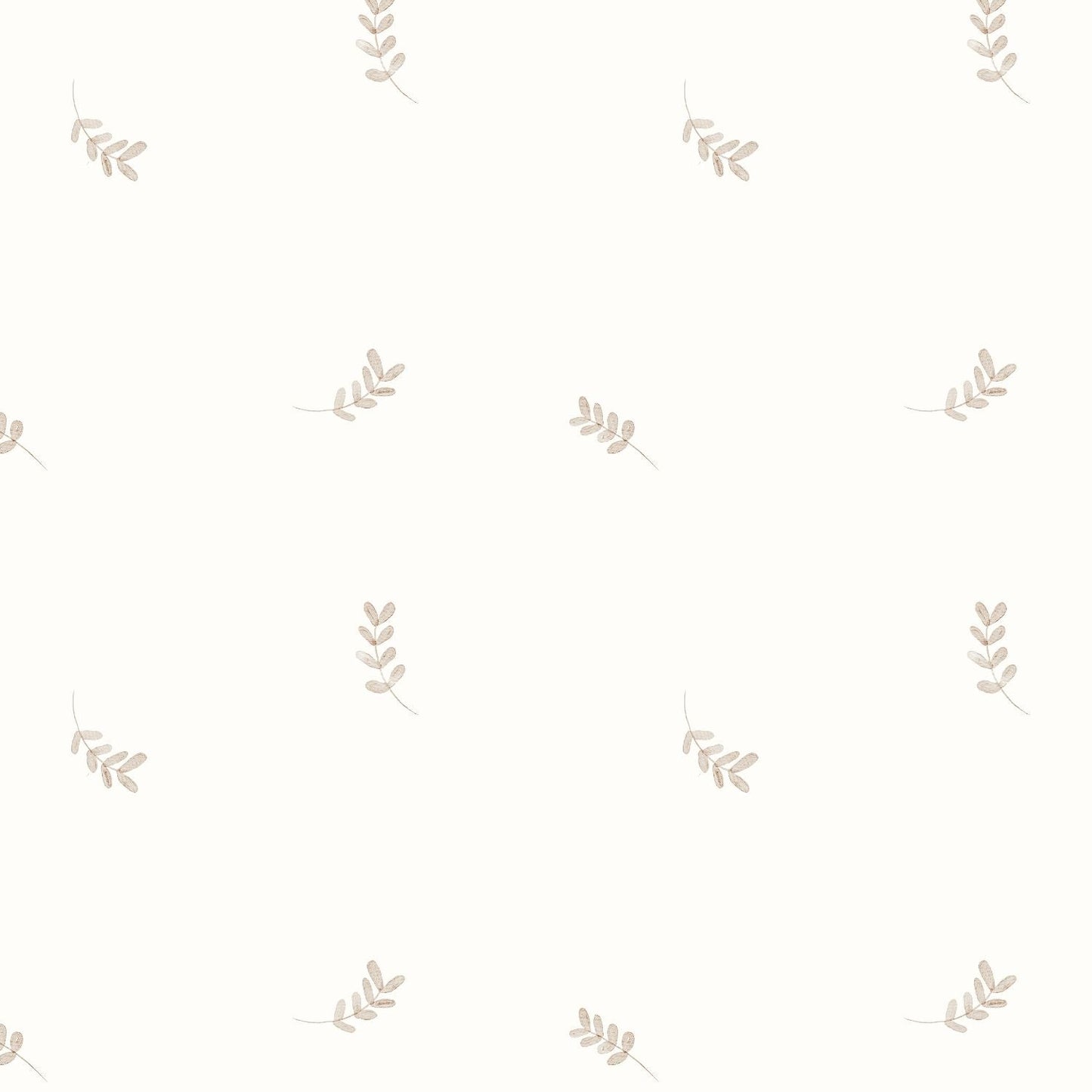 Bio French Terry "Simple Leaves" offwhite - Würfel & Mütze