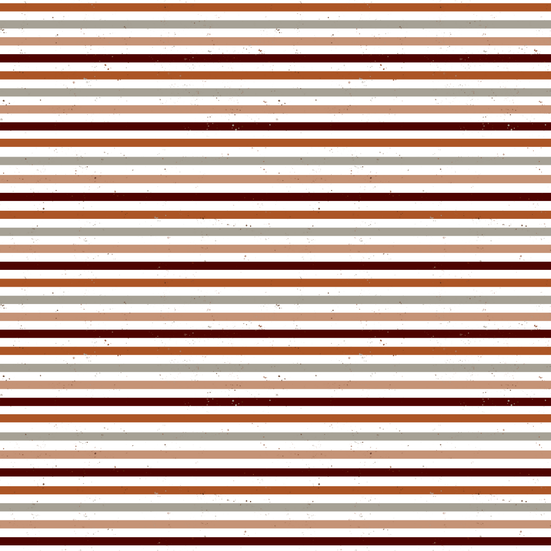 Bio French Terry Stripes Rost - Würfel & Mütze