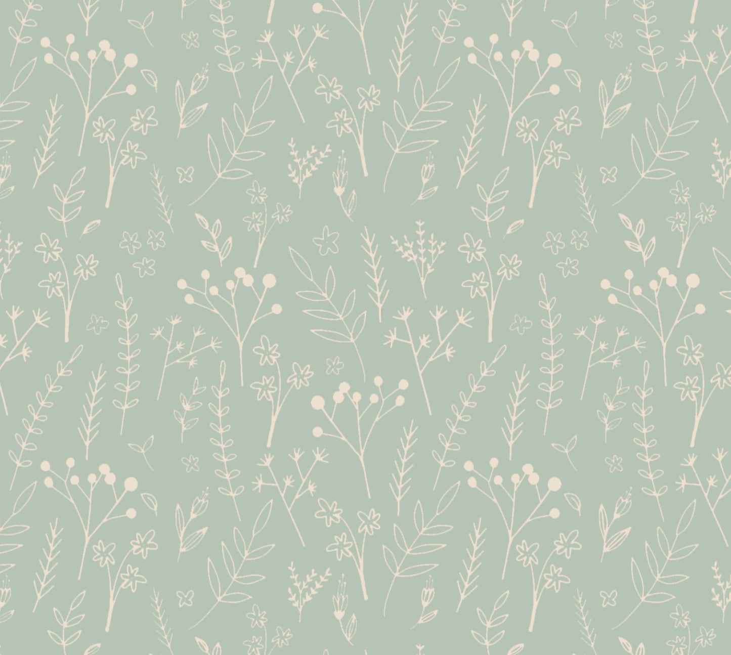 Elvelyckan French Terry "Twig" Sea Green - Würfel & Mütze