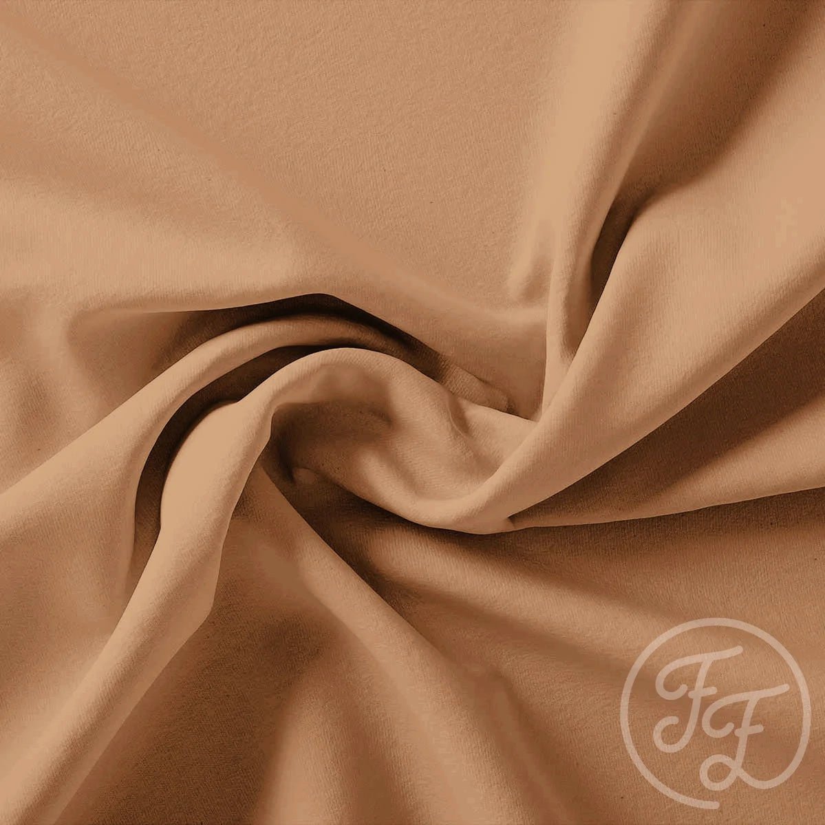 Family Fabrics Jersey Uni "Camel" - Würfel & Mütze