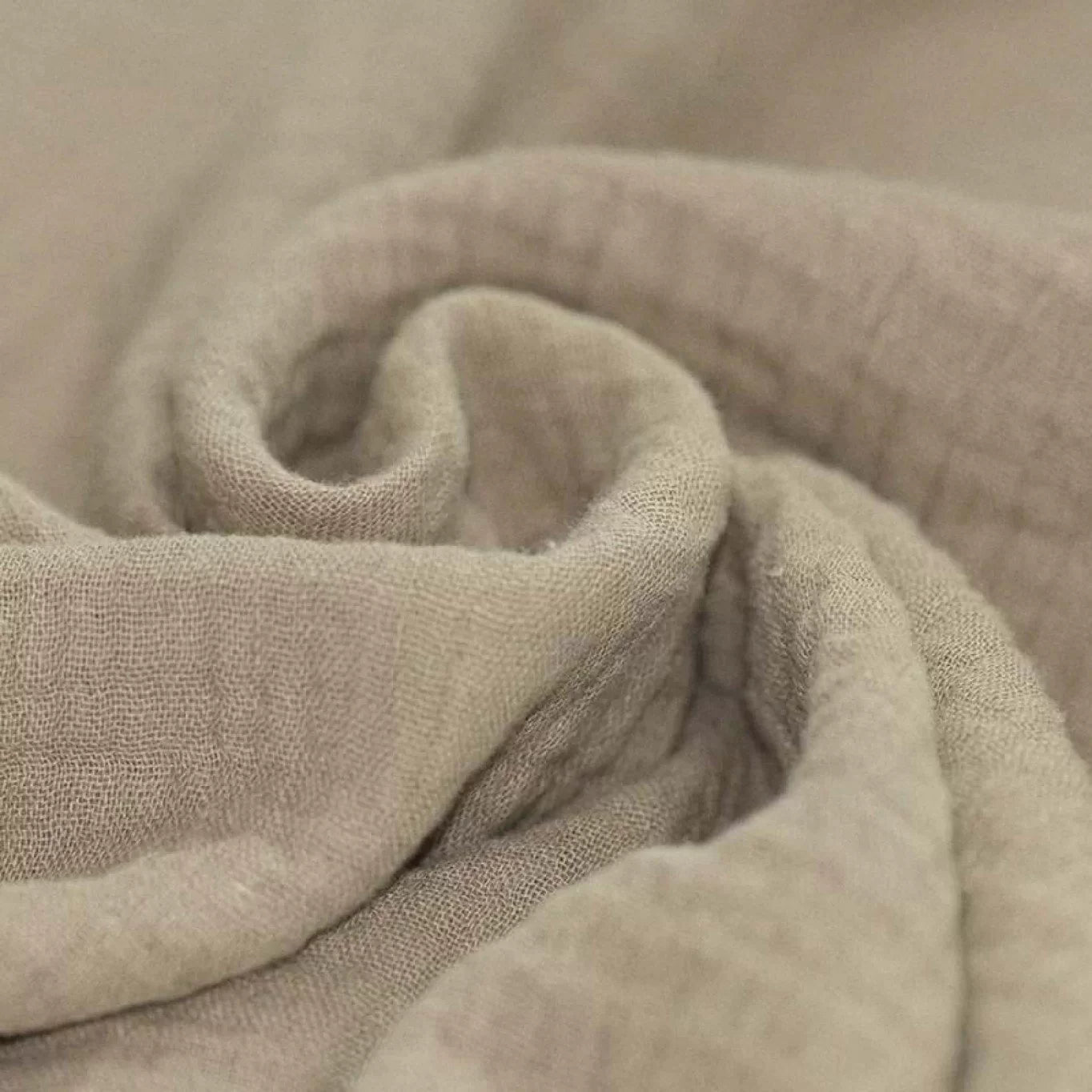 Musselin Dunkelbeige - Würfel & Mütze