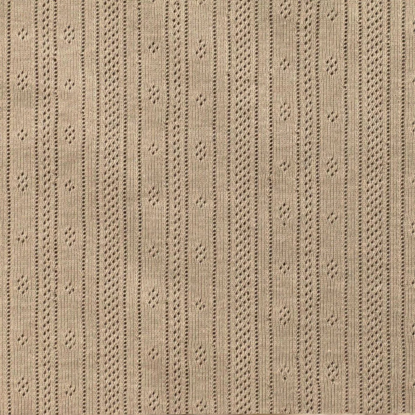 Pointoille Feinstrickjersey Dunkelbeige - Würfel & Mütze