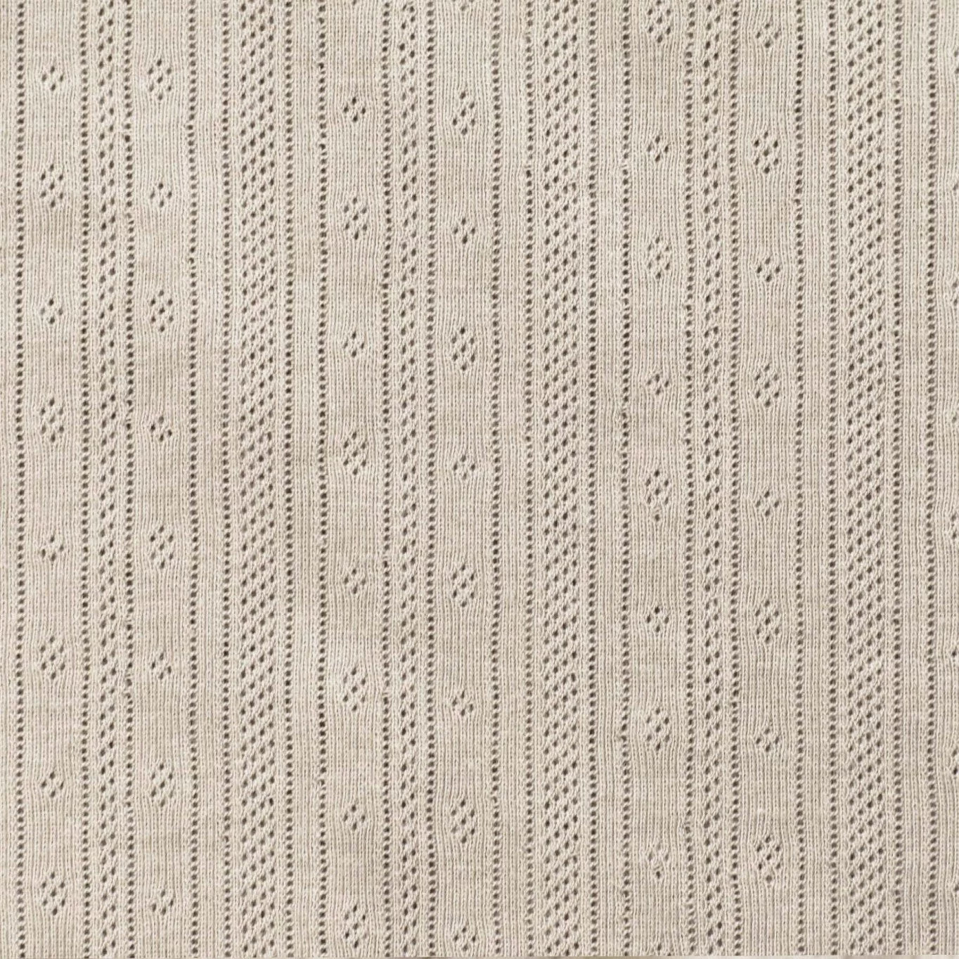 Pointoille Feinstrickjersey Hellbeige - Würfel & Mütze