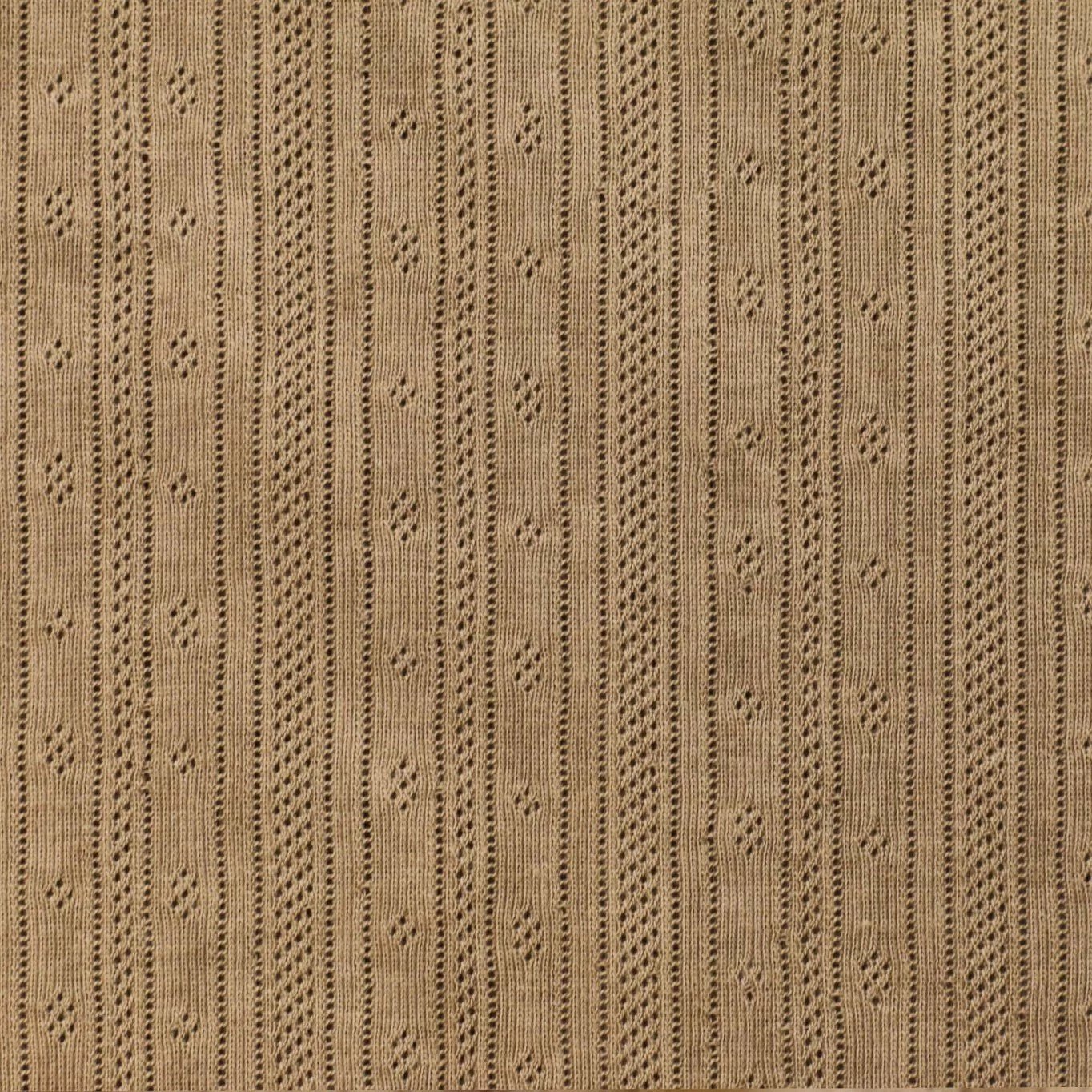 Pointoille Feinstrickjersey Kakao - Würfel & Mütze