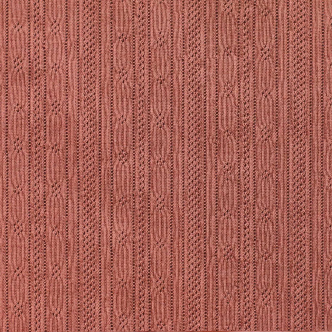 Pointoille Feinstrickjersey Lehmrosa - Würfel & Mütze