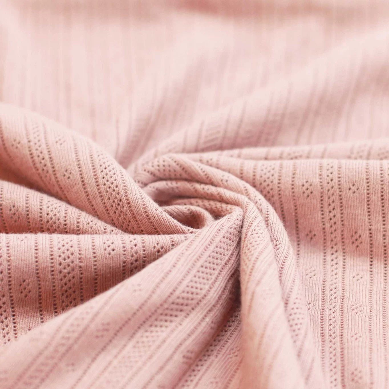 Pointoille Feinstrickjersey Nude Rosa - Würfel & Mütze