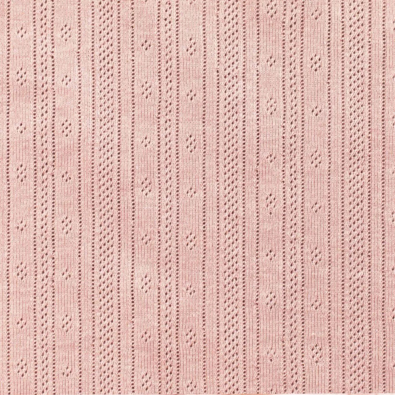 Pointoille Feinstrickjersey Nude Rosa - Würfel & Mütze