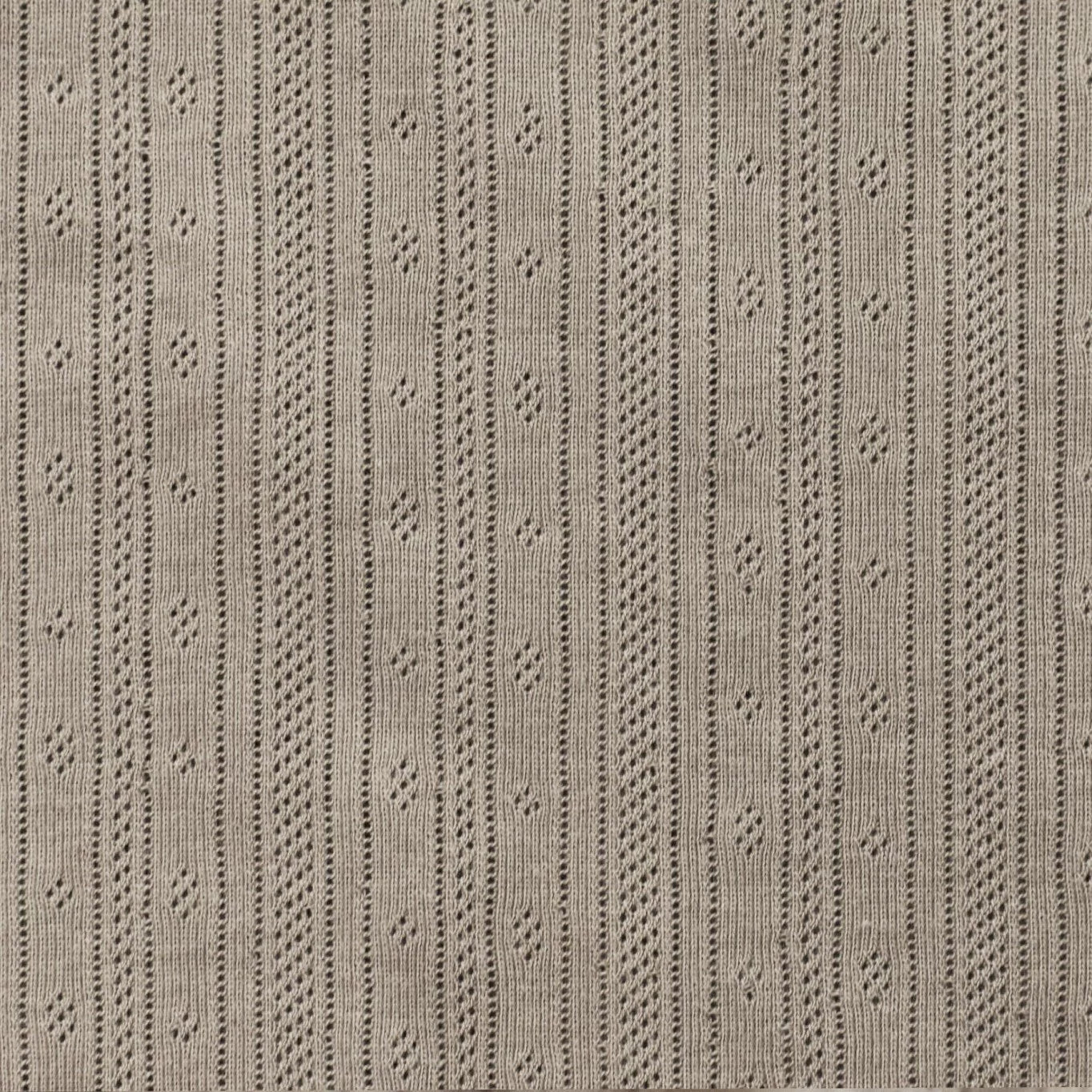 Pointoille Feinstrickjersey Taupe - Würfel & Mütze