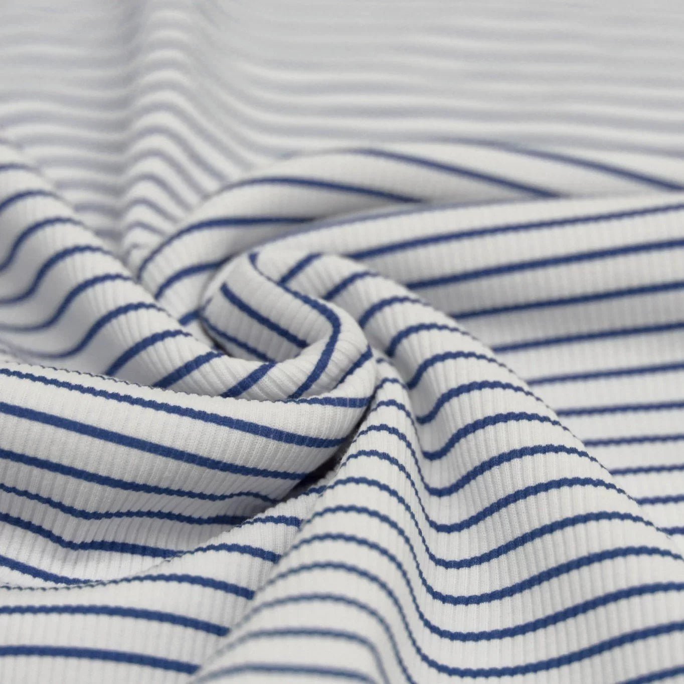 Ribjersey Streifen Blau/Weiss - Würfel & Mütze