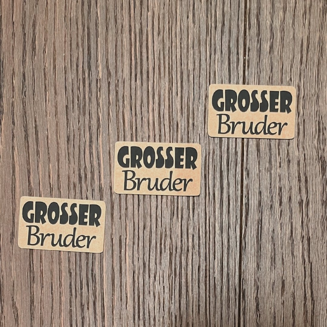 Snap Pap Label "grosser Bruder" - Würfel & Mütze