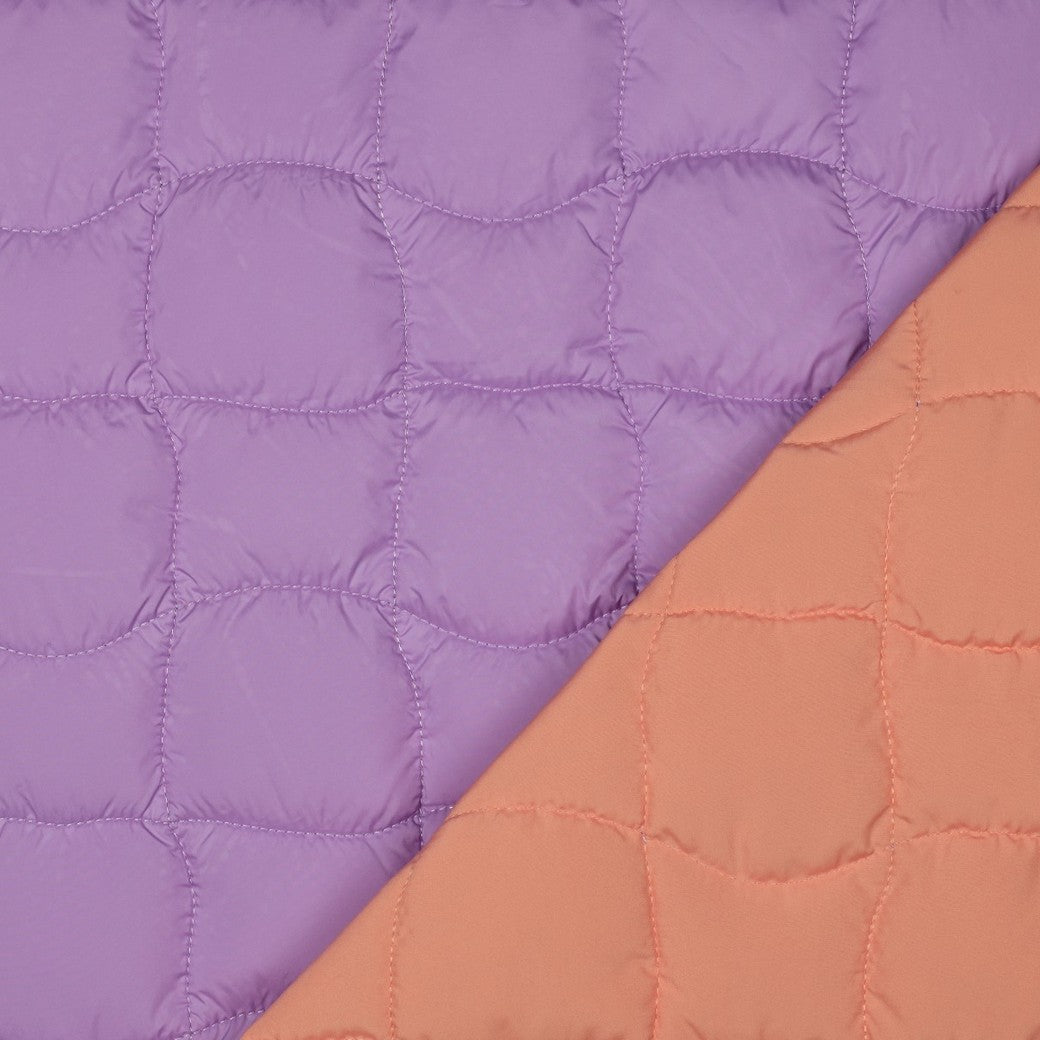 Quilted Squares Steppstoff Lilac x Apricot