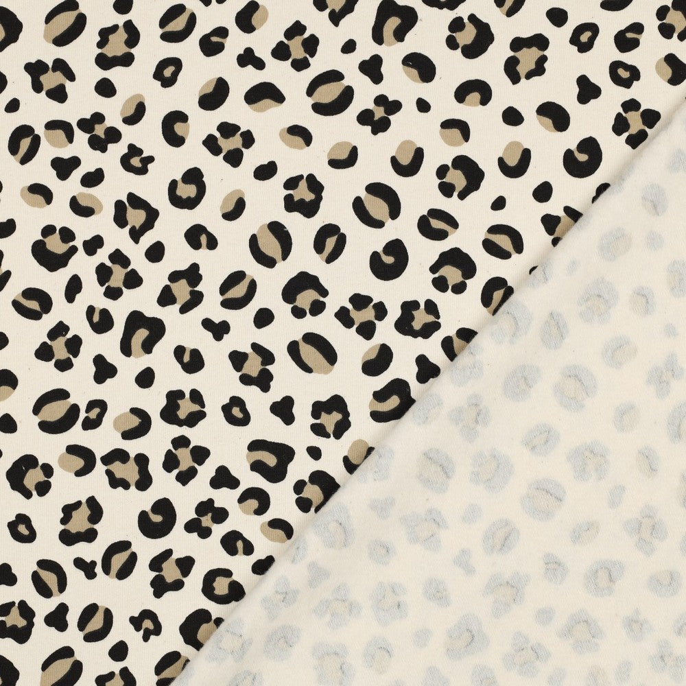 French Terry Animal Skin Natural
