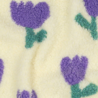 Teddystoff &quot;Lila Flowers&quot;