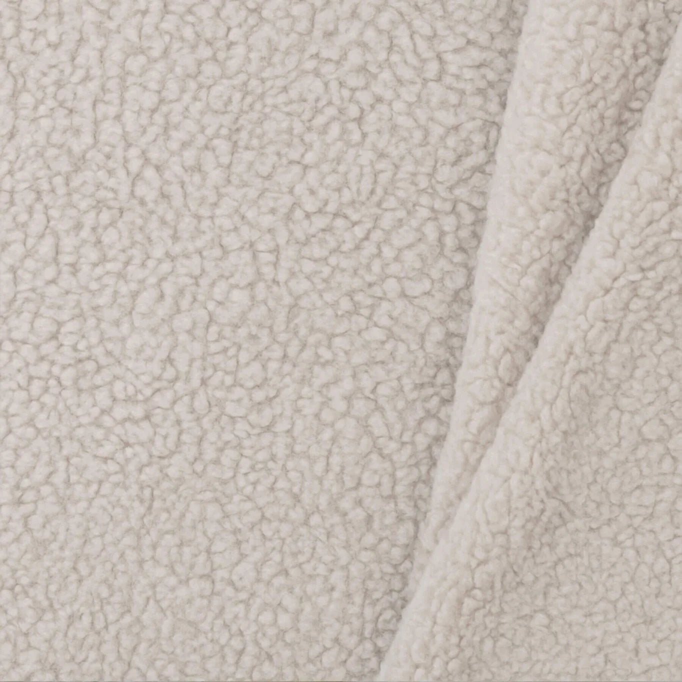 Baumwoll-Teddystoff Fleece &quot;Sand&quot;