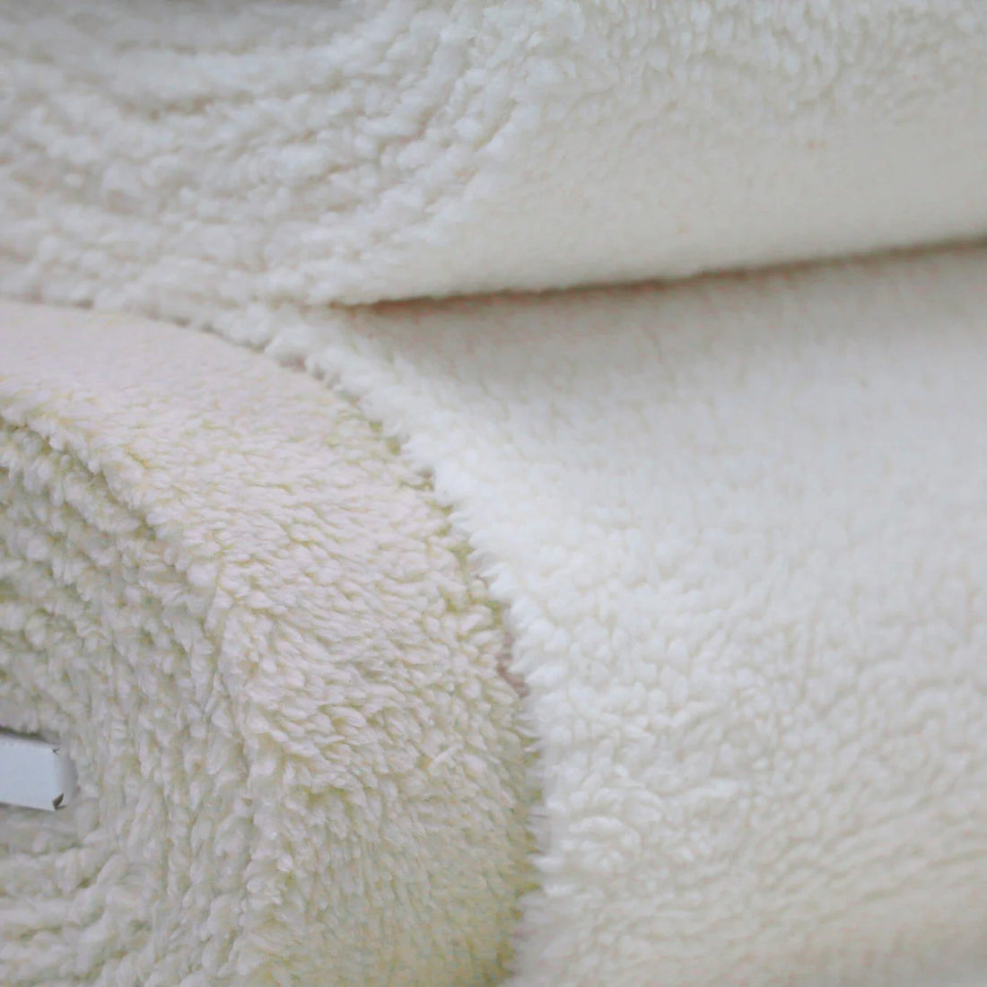 Baumwoll-Teddystoff Fleece &quot;Ecru&quot;