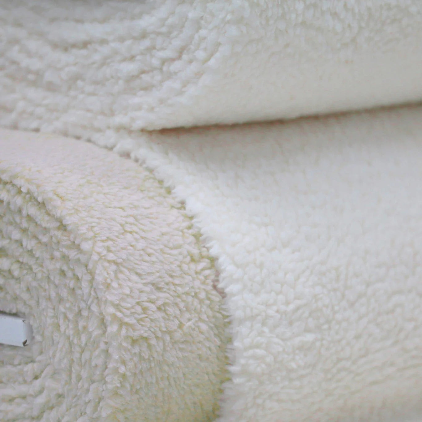 Baumwoll-Teddystoff Fleece &quot;Ecru&quot;