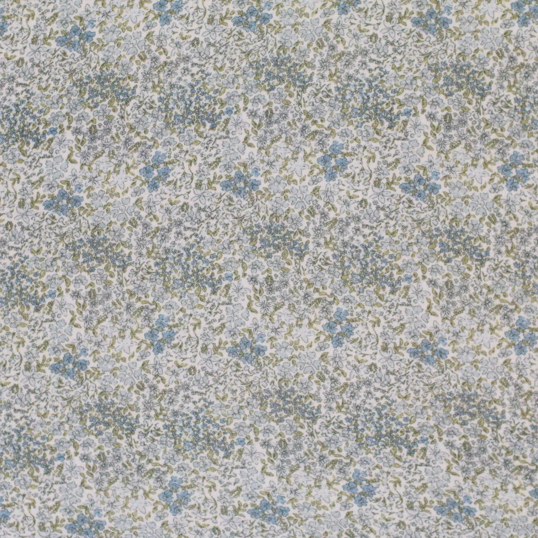 Musselin Blüten Jeansblau