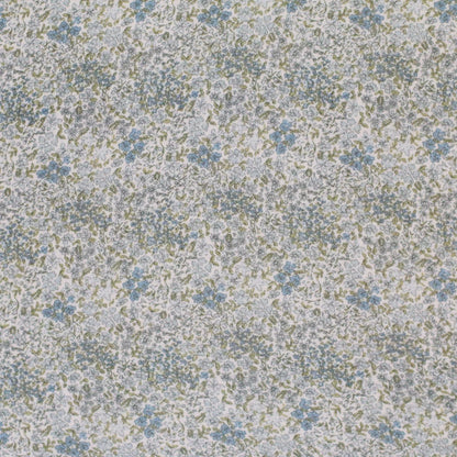 Musselin Blüten Jeansblau