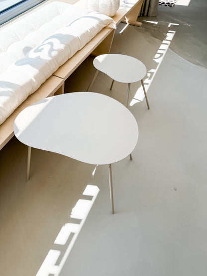 Metalltische helles Taupe (2-teilig)