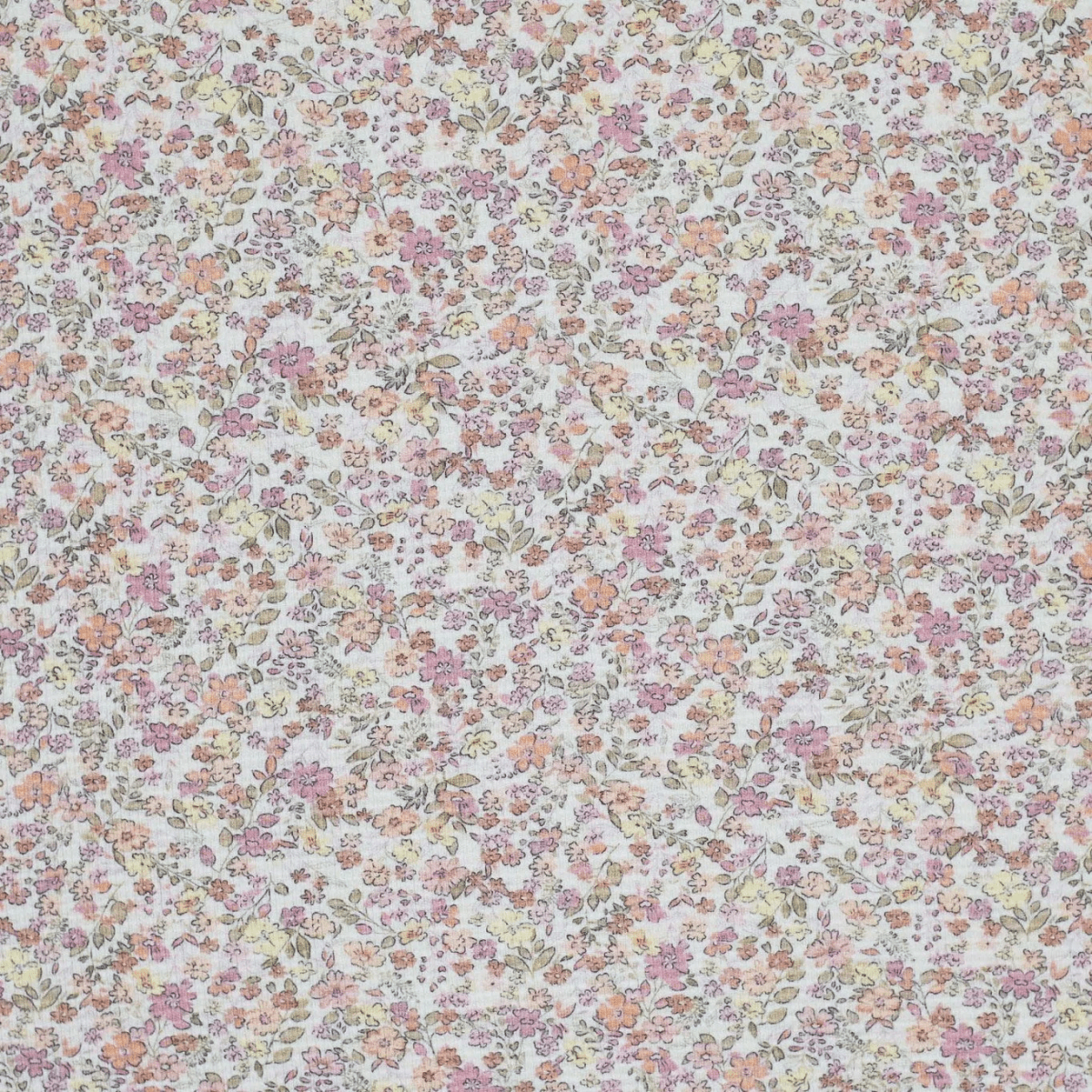 Waffelstrick Flowers Lilac