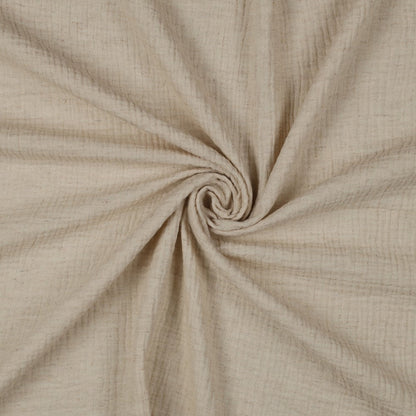 Baumwoll - Leinen Musselin Beige - Würfel &amp; Mütze