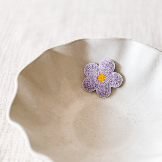 Chenille Patch Blume lila - Würfel & Mütze