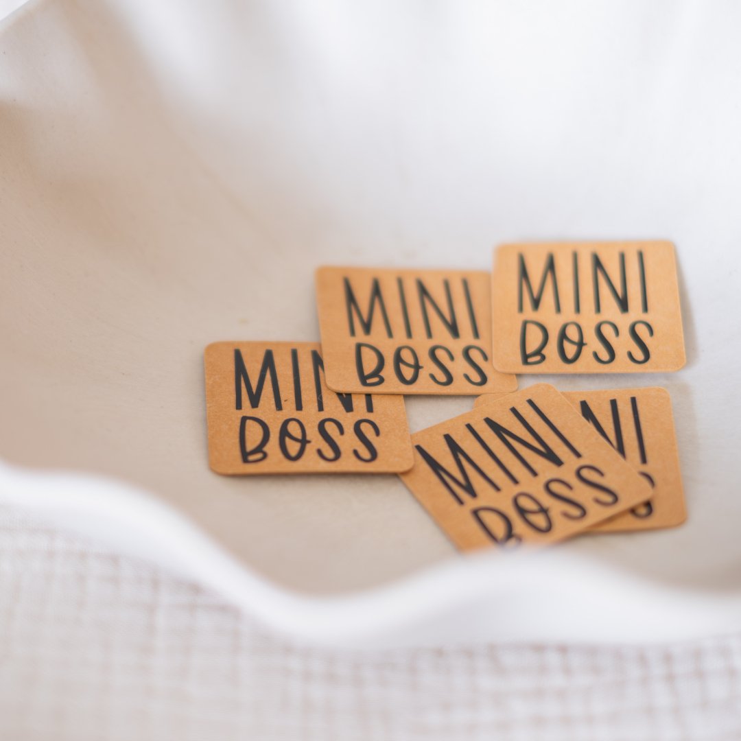 Snap Pap Label "Mini Boss" - Würfel & Mütze