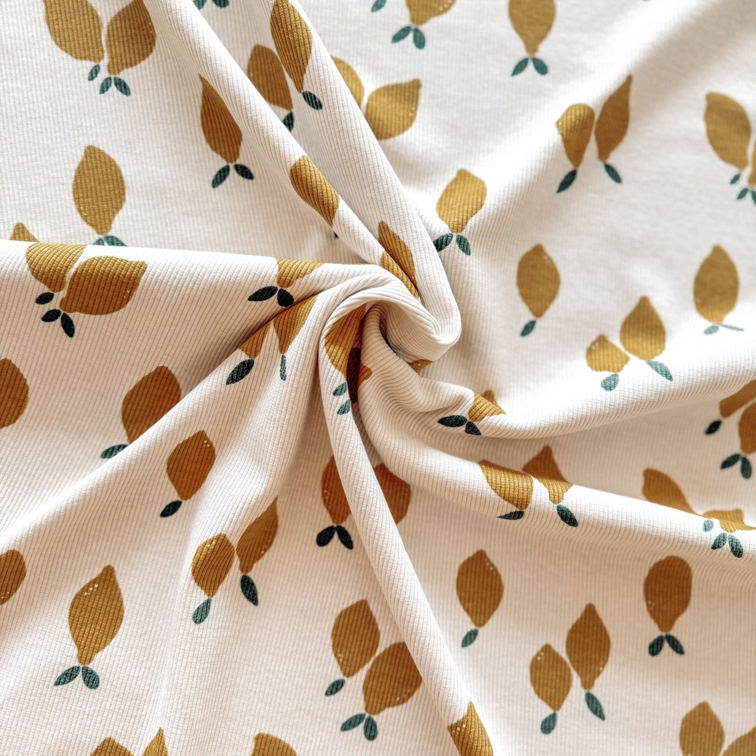 Tygdrömmar Bio Ribjersey Lemons - Würfel &amp; Mütze