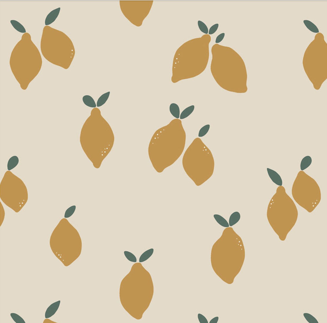 Tygdrömmar Bio Ribjersey Lemons - Würfel &amp; Mütze
