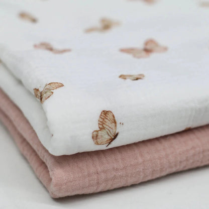 Musselin Schmetterlinge - Würfel &amp; Mütze