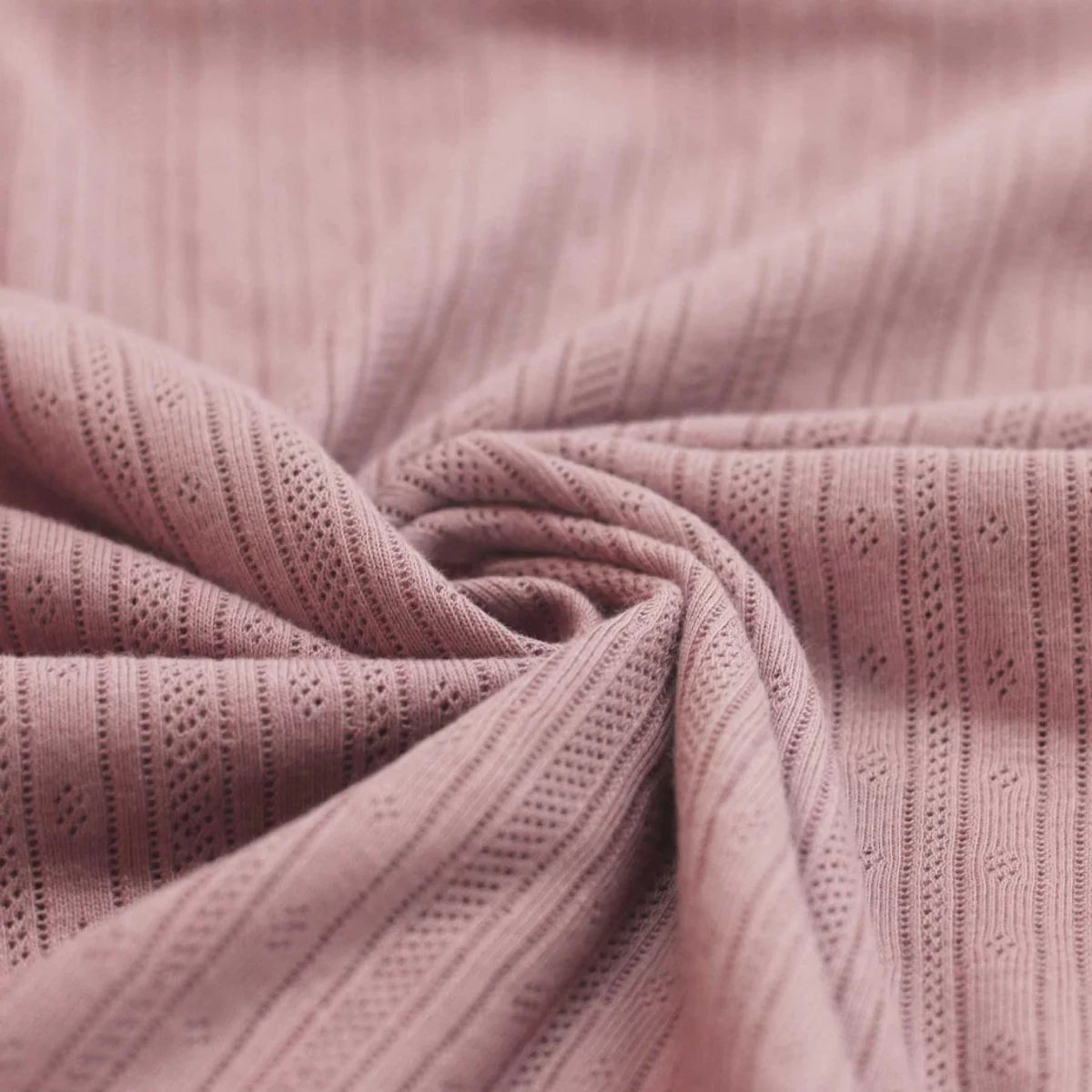 Pointoille Feinstrickjersey Altrosa - Würfel &amp; Mütze