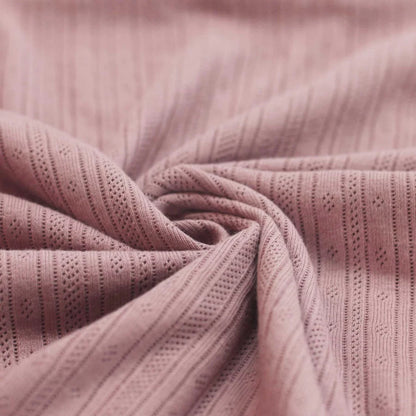Pointoille Feinstrickjersey Altrosa - Würfel &amp; Mütze
