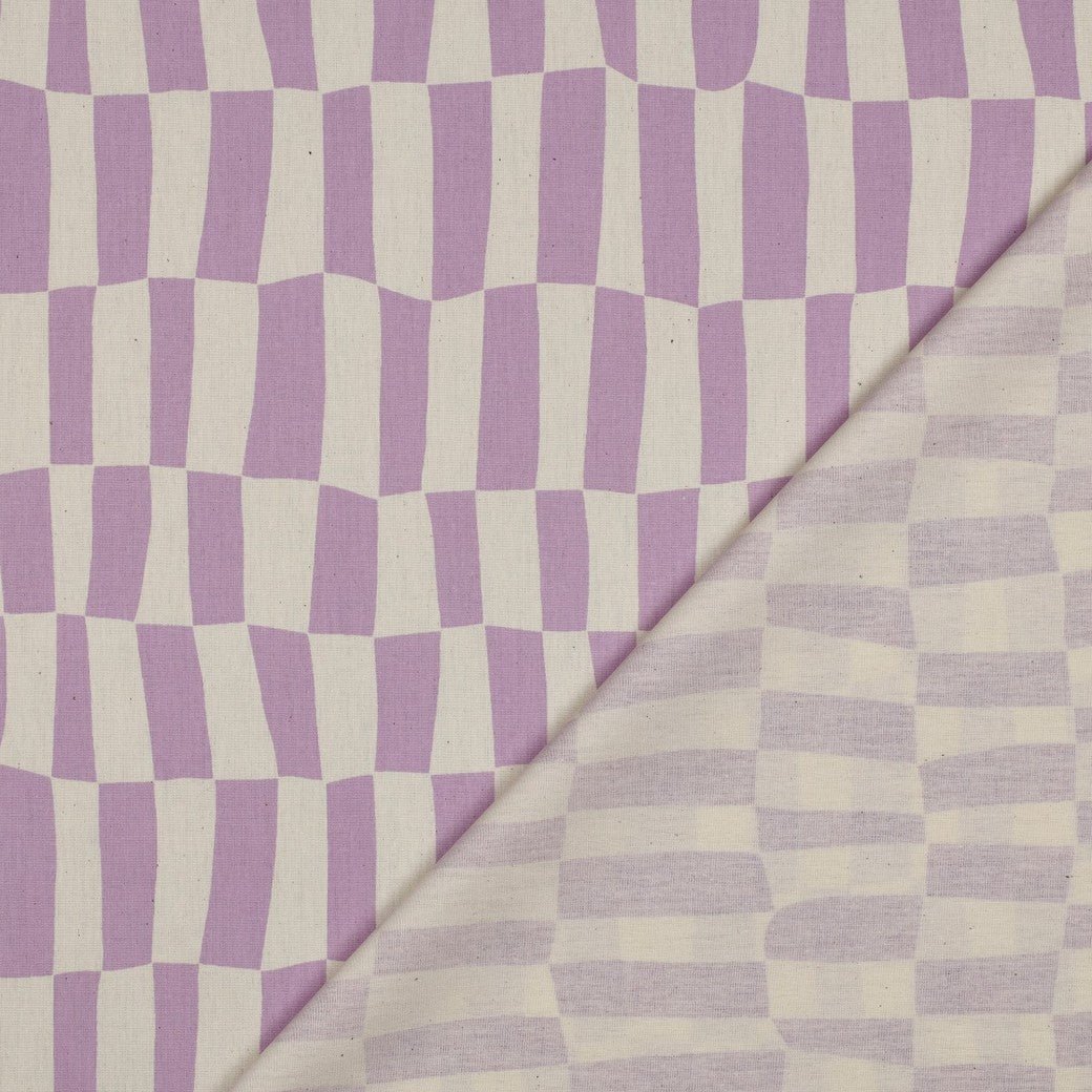 Popeline - Checks Jennifer Bouron Lila - Würfel &amp; Mütze