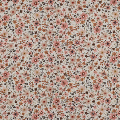 Popeline - Fine Flowers Peach - Würfel &amp; Mütze