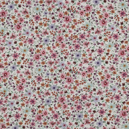 Popeline - Fine Flowers White - Würfel &amp; Mütze