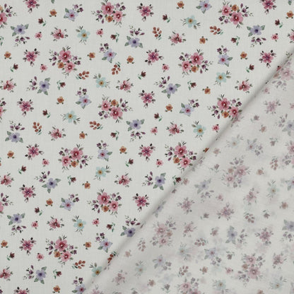 Popeline - Mini Flowers White - Würfel &amp; Mütze