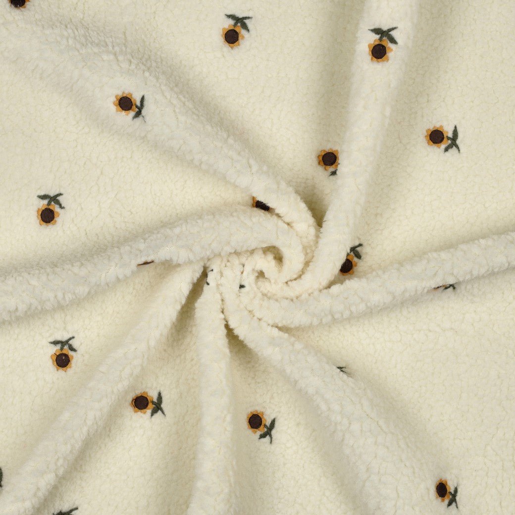 Teddystoff Sunflower Embroidery - Würfel &amp; Mütze