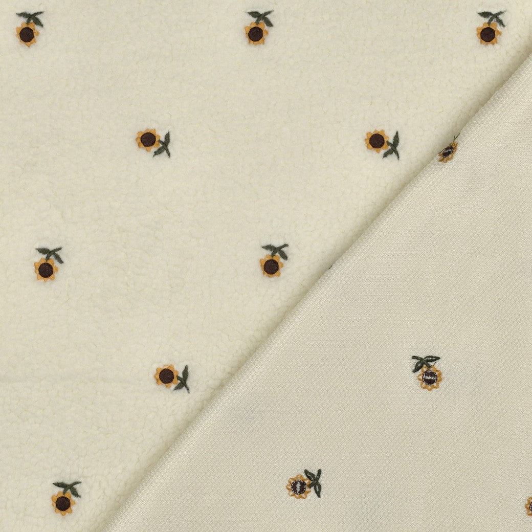 Teddystoff Sunflower Embroidery - Würfel &amp; Mütze