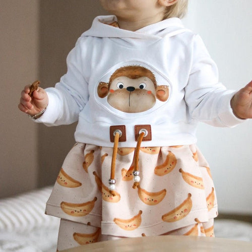 Bügelbild "Affe" - Würfel & Mütze