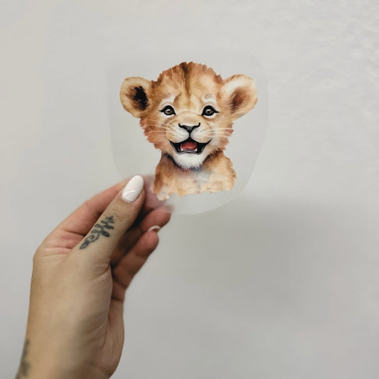 Eigenproduktion Bügelbild "Simba" - Würfel & Mütze