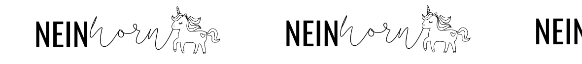Eigenproduktion Kordel "Neinhorn" - Würfel & Mütze